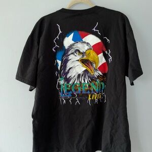 Legends Live Eagle Flag Bike Week Daytona 1995 XXL Vintage Shirt Motorcycle